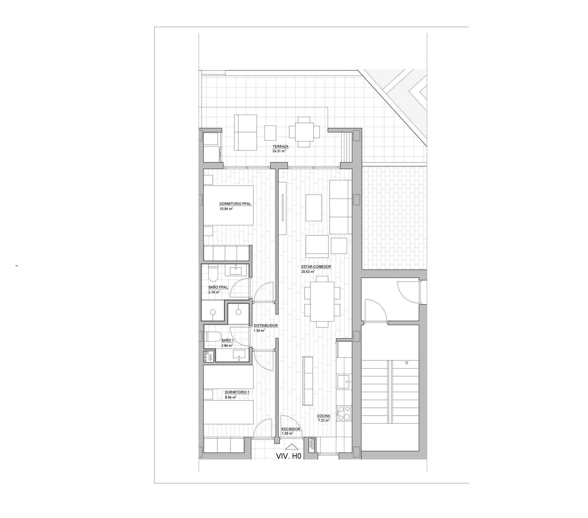 Planos Vivienda Colectiva BAJA TIPO 03
