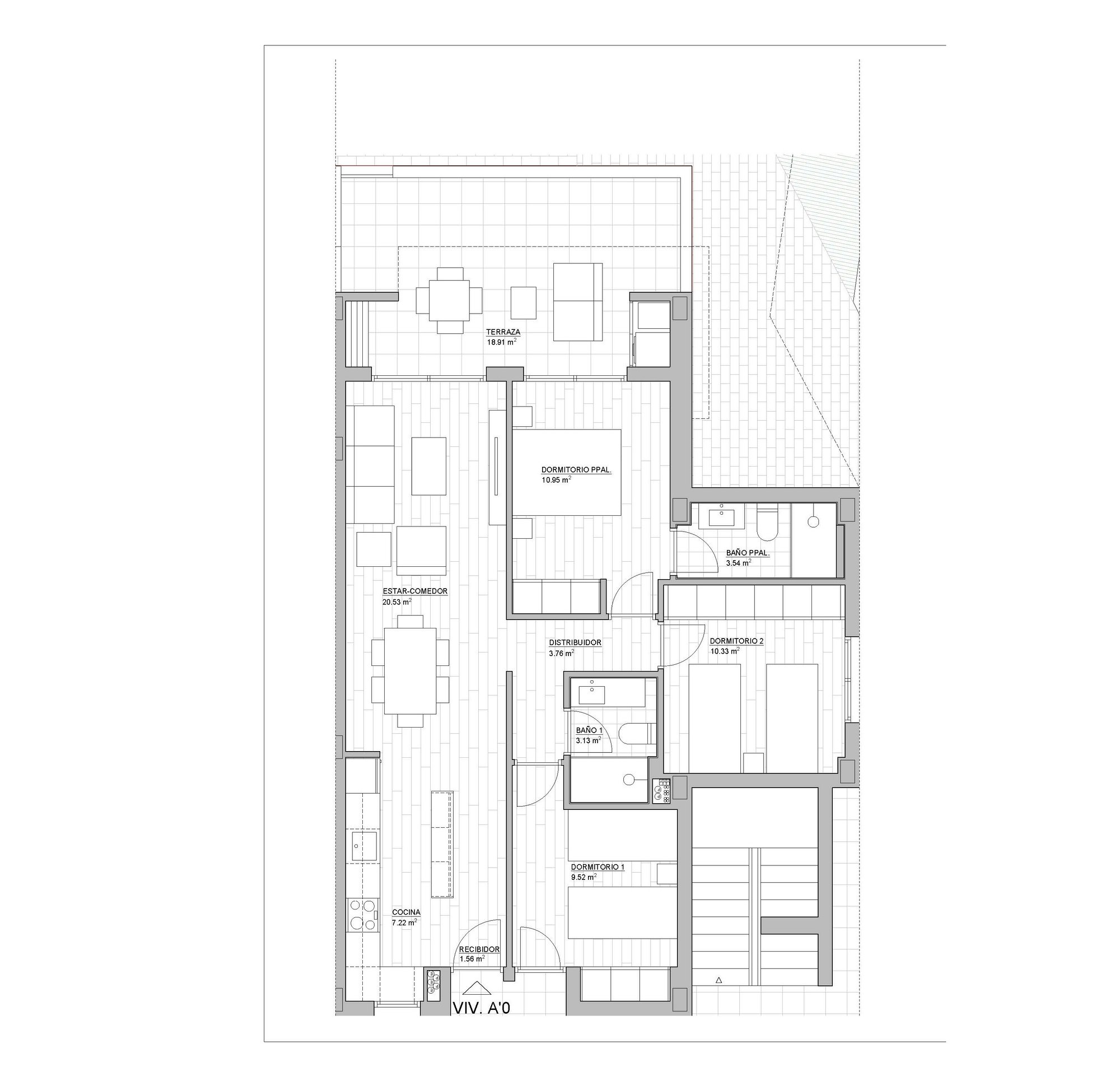 Planos Vivienda Colectiva BAJA TIPO 04