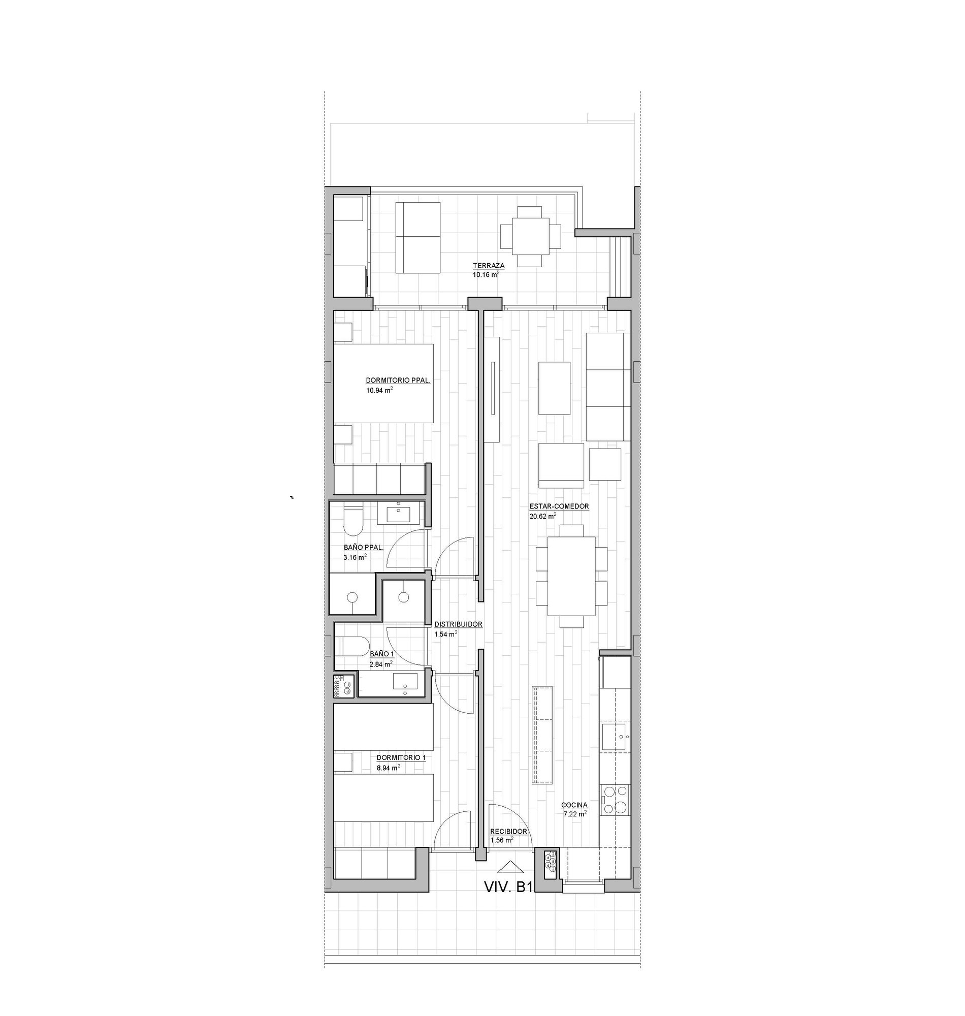 Planos Vivienda Colectiva PLANTA TIPO 05