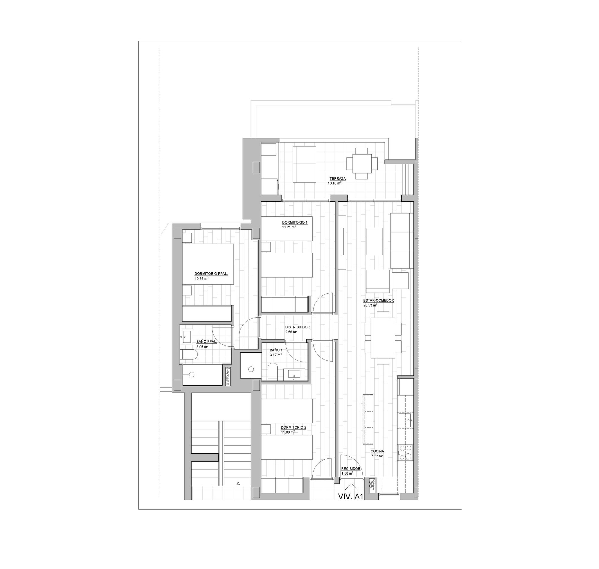 Planos Vivienda Colectiva PLANTA TIPO 06